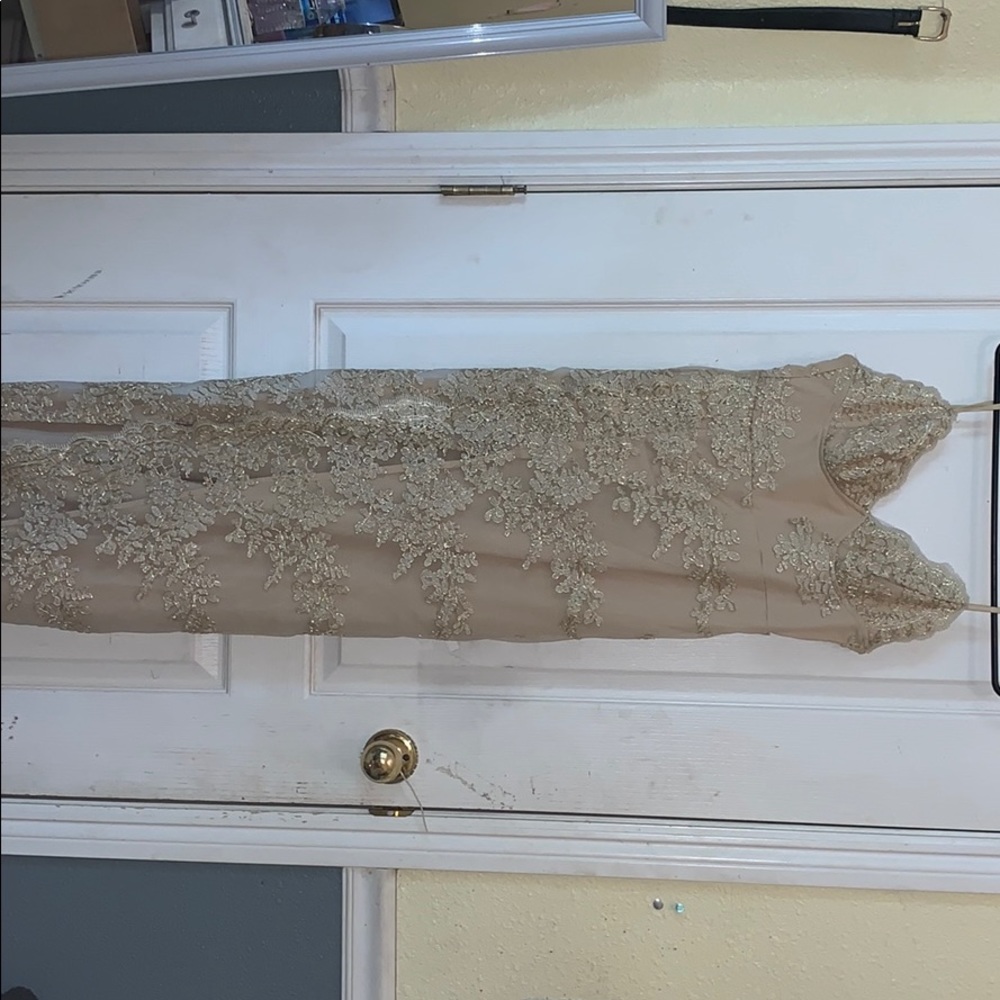 Beautiful gold prom dress